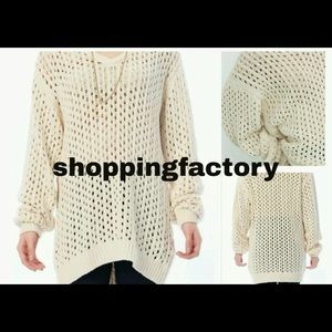 ZARA Chunky oversized V neck sweater